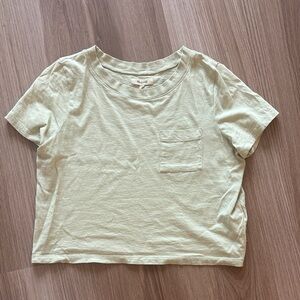 Madewell Light Sage Pocket Crop Tee - Women